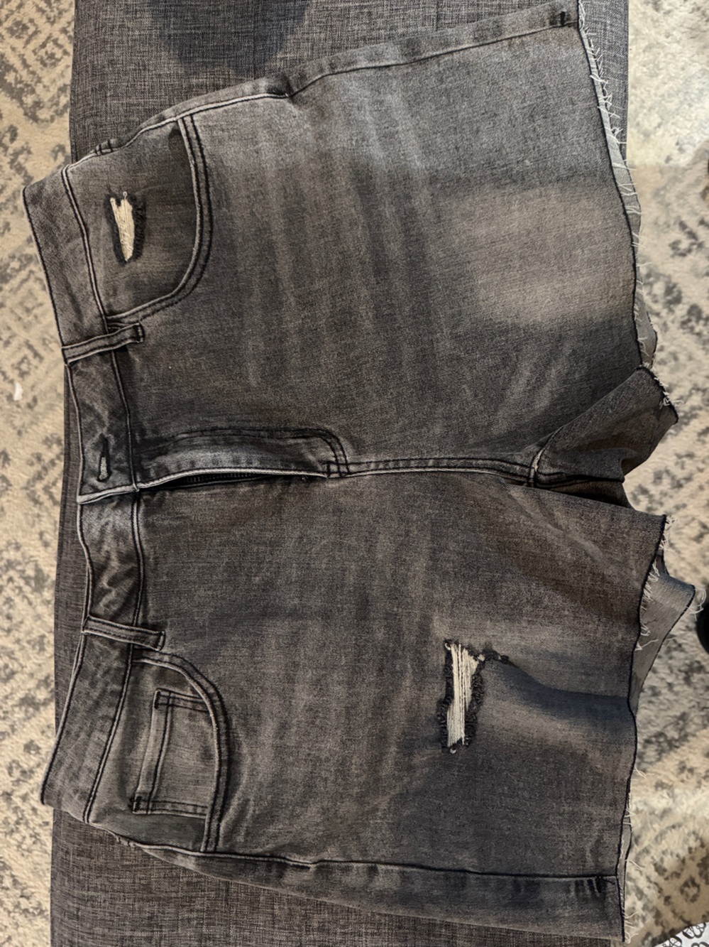 Amazon Women's Black Distressed Denim Jean Shorts